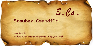 Stauber Csanád névjegykártya