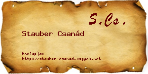 Stauber Csanád névjegykártya